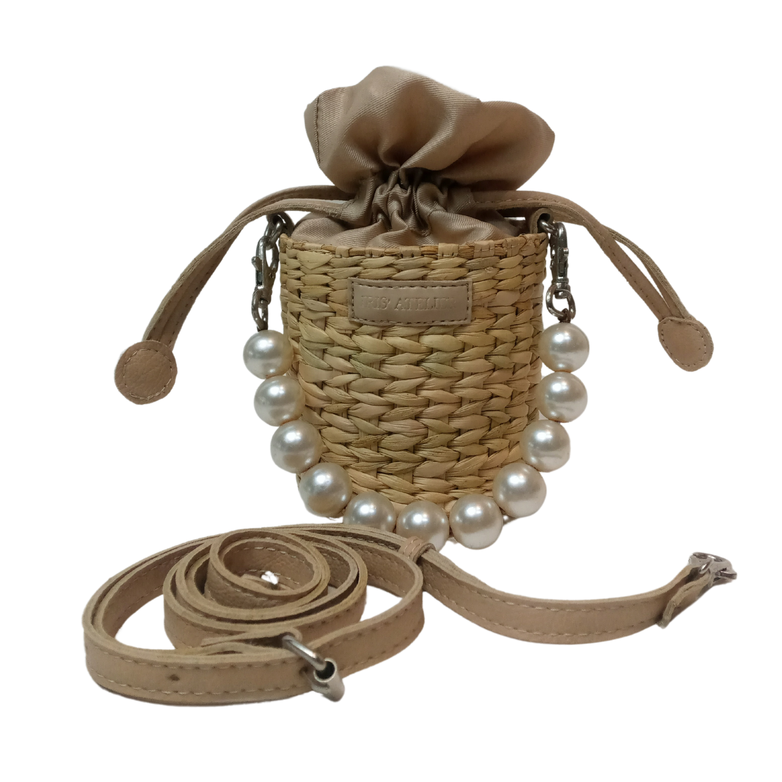 Women Natural Straw Potli Bag - Iris Atelier India