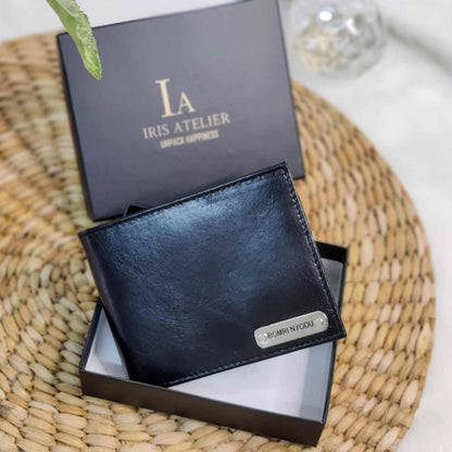 Personalized Classic Bi Fold Wallet - Iris Atelier India