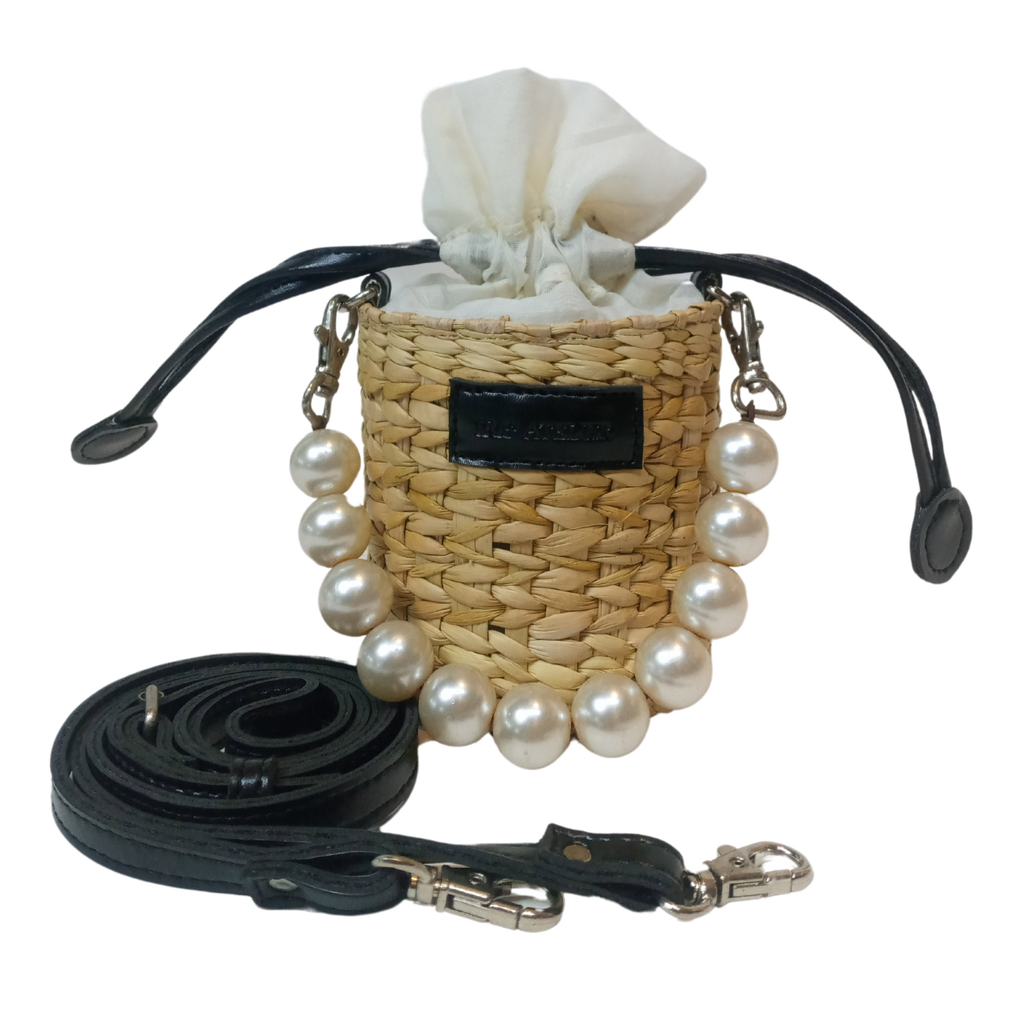 Women Natural Straw Potli Bag - Iris Atelier India