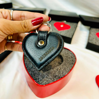 Personalised key Ring in Genuine Leather - Iris Atelier India