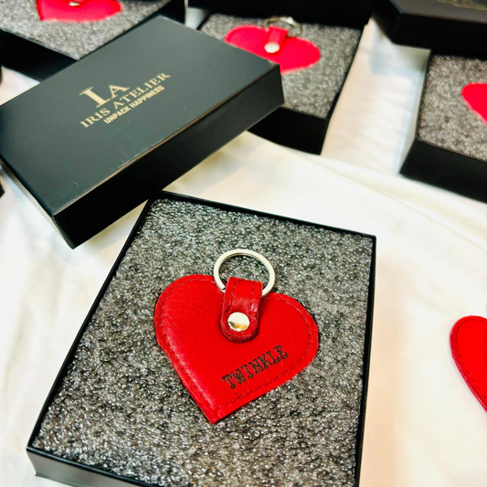 Personalised key Ring in Genuine Leather - Iris Atelier India