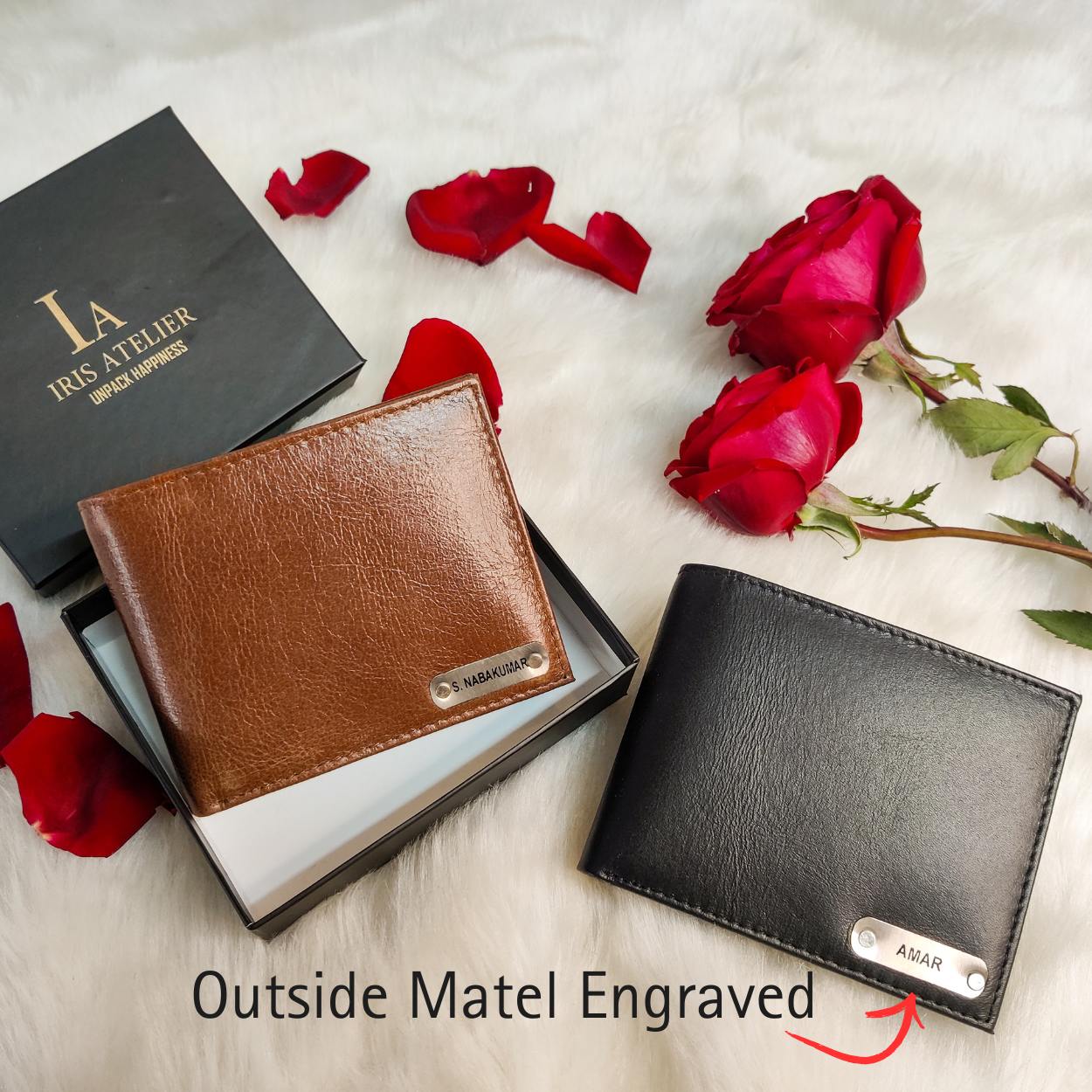 Personalized Classic Bi Fold Wallet - Iris Atelier India