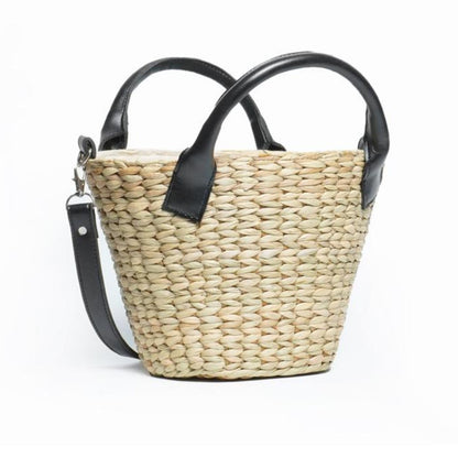 Women Natural Straw Anse Serenity Beach Bag Handicraft Bag - Iris Atelier India